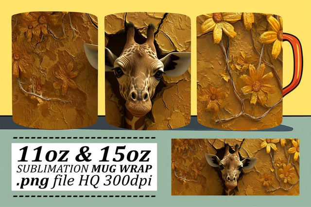 Hilarious Sublimation Mugs with 3D Animal Art Sublimation afrosvg 