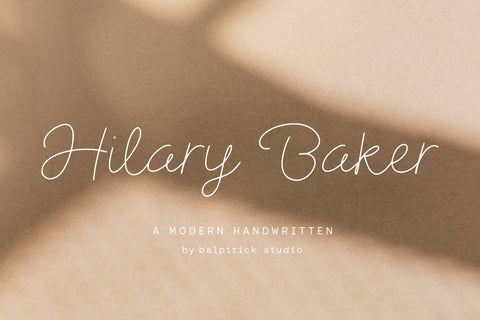 Hilary Baker Font Font Balpirick 