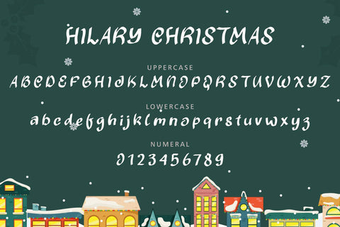 Hilary Christmas Font Prasetya Letter 