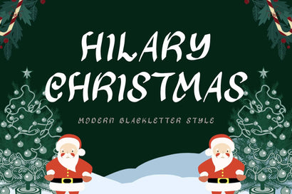 Hilary Christmas Font Prasetya Letter 