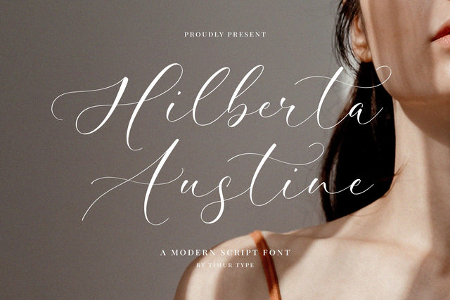 Hilberta Austine - Modern Script Font Font Timur type 