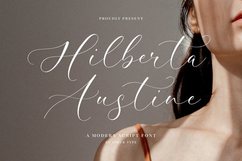 Hilberta Austine - Modern Script Font Font Timur type 