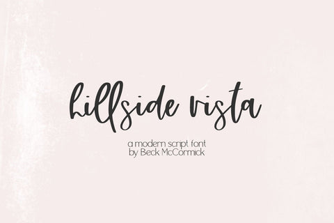 Hillside Vista Script Font Beck McCormick 