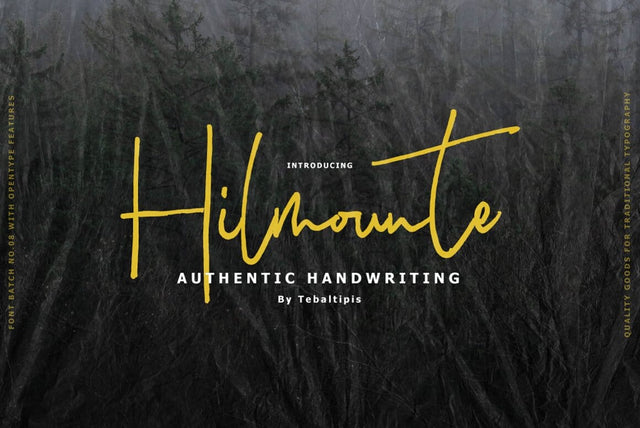 Hilmounte Signature Typeface Font Fadeline Std. 