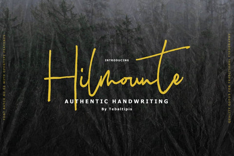 Hilmounte Signature Typeface Font Fadeline Std. 