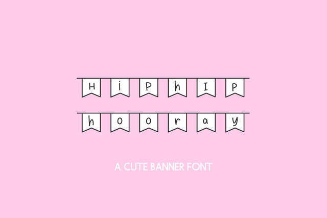 Hip Hip Hooray Banner Font Font Beck McCormick 