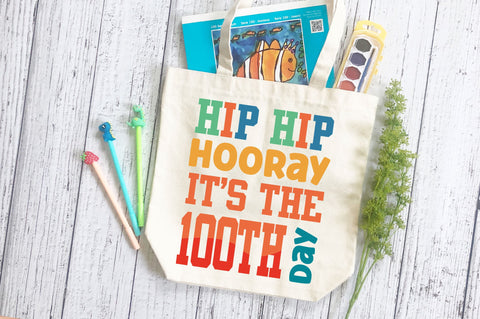 Hip hip hooray it's the 100th day svg Design SVG Regulrcrative 