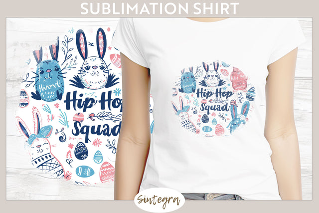 Hip Hop Squad v1 T-shirt Sublimation Sublimation Sintegra 