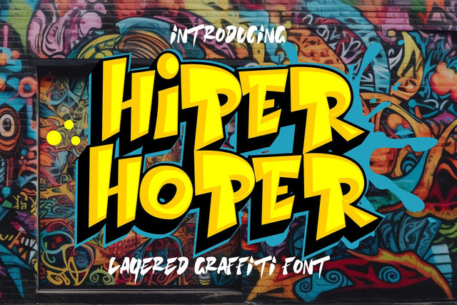Hiper Hoper - 3d Layered Graffiti Font Font Mozzatype 