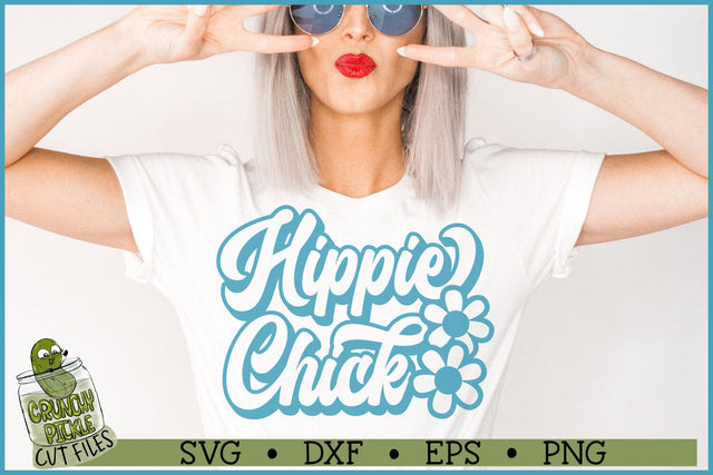 Hippie Chick SVG File SVG Crunchy Pickle 