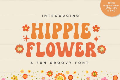 Hippie Flower Font Manjali_Studio 