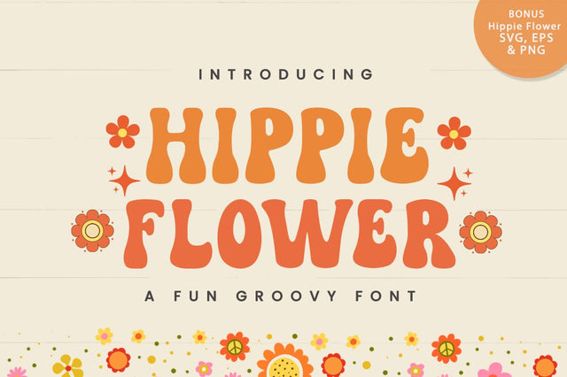 Hippie Flower Font Manjali_Studio 