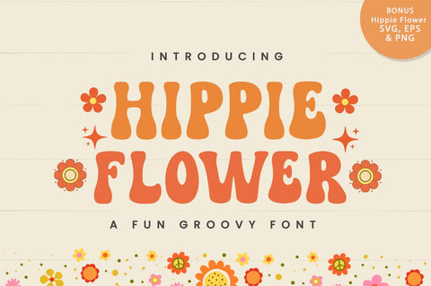 Hippie Flower Font Manjali_Studio 