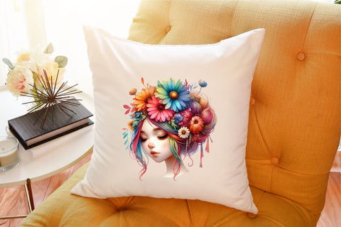 Hippie Girl Sublimation Clipart Sublimation designartist 