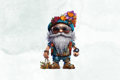 Hippie Gnome Sublimation Clipart Bundle Sublimation Designangry 