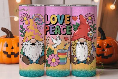 Hippie Gnomes 20oz Tumbler Wrap Sublimation PixelChick 