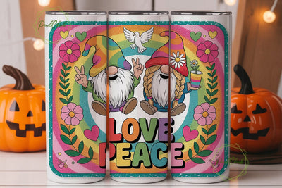 Hippie Gnomes 20oz Tumbler Wrap Sublimation PixelChick 
