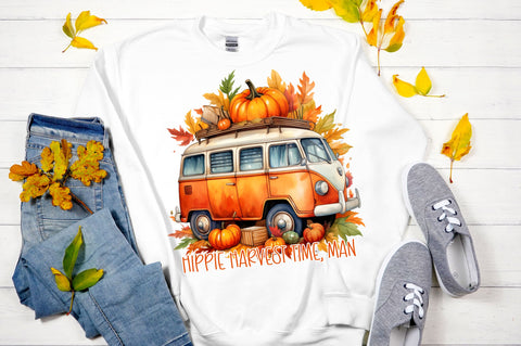 Hippie harvest time, man png design Sublimation Regulrcrative 