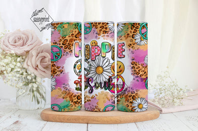 Hippie soul 20oz skinny tumbler png, western tumbler wrap png, hippie 20 oz tumbler designs, hippie tumbler png download Sublimation sassyprint 
