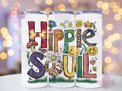 Hippie Soul 20oz Tumbler Wrap Sublimation Design, Straight Tapered Tumbler Wrap, Western Hippie Tumbler Png, Instant Digital Download Sublimation SvggirlplusArt 