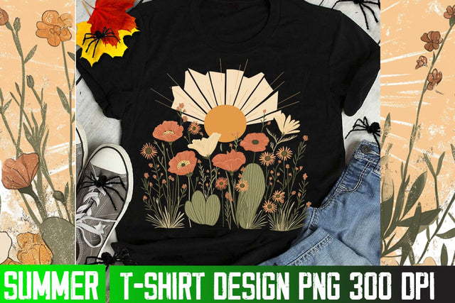 Hippie Style Summer,Minimalist Retro T-Shirt Design,Summer SVG Cut File,Summer Shirt Design, Retro SVG Bundle,Retro Vintage Shirt Design Sublimation BlackCatsMedia 