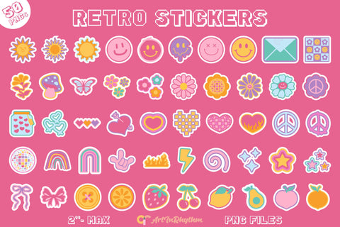 Hippie Svg Bundle, Hippie Clipart, Retro Hippie Svg, Retro Groovy Svg, Hippie Stickers SVG Artinrhythm shop 