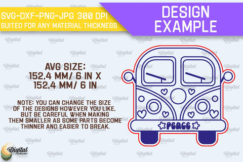 Hippie Wall Art Laser Cut. Hippie Wooden Decor SVG SVG Evgenyia Guschina 