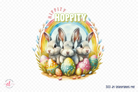 Hippity Hoppity - Easter Sublimation PNG Sublimation CraftLabSVG 
