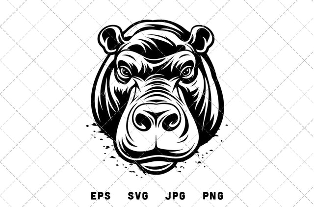 Hippopotamus Mascot Graphics - JPG, SVG, PNG, EPS - Digital Download with Commercial License for Cricut, Silhouette, Scan N Cut Crafting SVG Loveleen Kaur 