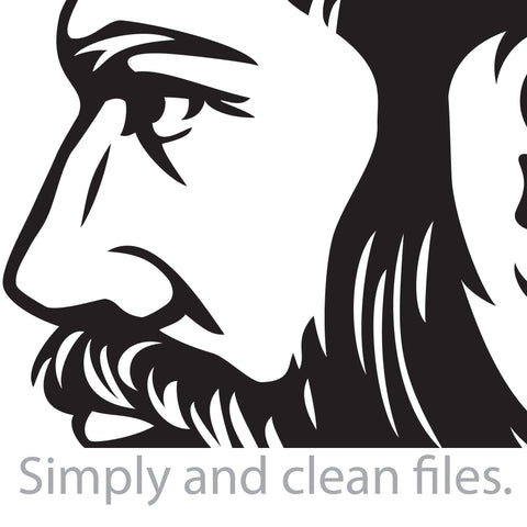 Hipster Fashion Man with Hair and Beard SVG TribaliumArtSF 