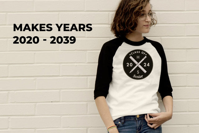 Hipster Logo Grad Class of 2020-2039 Applique Embroidery Embroidery/Applique DESIGNS Designed by Geeks 