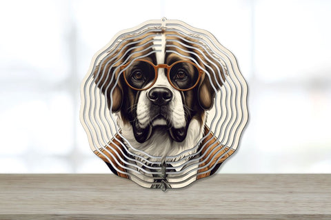 Hipster Saint Bernard Dog Wind Spinner Sublimation Bundle Sublimation Regulrcrative 