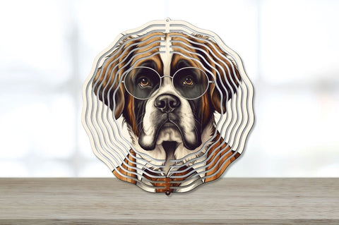 Hipster Saint Bernard Dog Wind Spinner Sublimation Bundle Sublimation Regulrcrative 