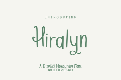 Hiralyn – Elegant Handwritten Font with Signature Style Font Dm Letter Studio 