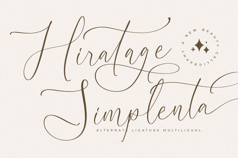 Hiratage Simplenta - New Beauty Calligraphy Font Storytype Studio 