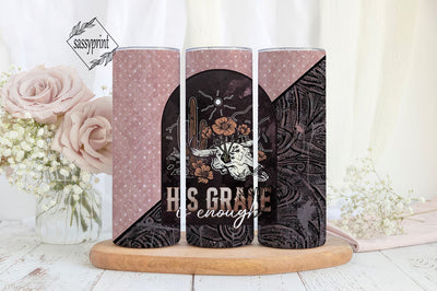 His Grace is Enough, Christian tumbler, faith tumbler, religious tumbler, grace tumbler Sublimation sassyprint 