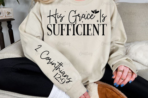His grace is sufficient Sleeve SVG Design SVG Designangry 
