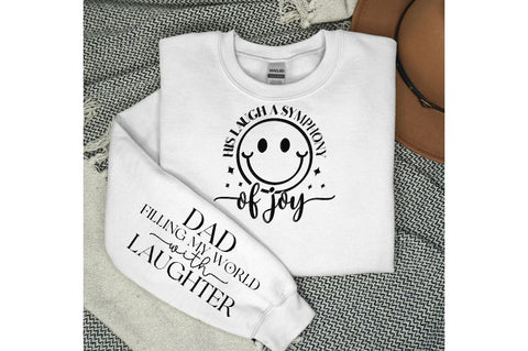 His laugh a symphony of joy Sleeve SVG Design, Dad Quotes Sleeve SVG, Father's Day Sleeve T shirt Design, Dad SVG Design SVG Regulrcrative 