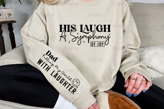 His laugh a symphony of joy Sleeve SVG Design SVG Designangry 