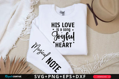 His love is a song Sleeve SVG Design, Christian Sleeve SVG, Faith SVG Design, Jesus Sleeve SVG SVG Regulrcrative 