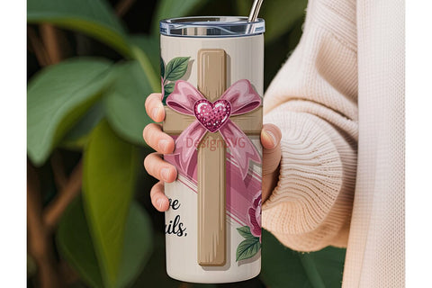 His Love Never Fails Tumbler Wrap Sublimation DesignSVG 