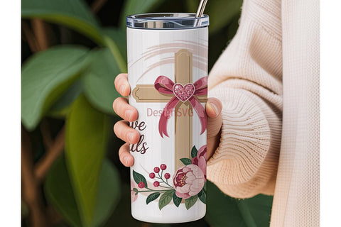 His Love Never Fails Tumbler Wrap Sublimation DesignSVG 