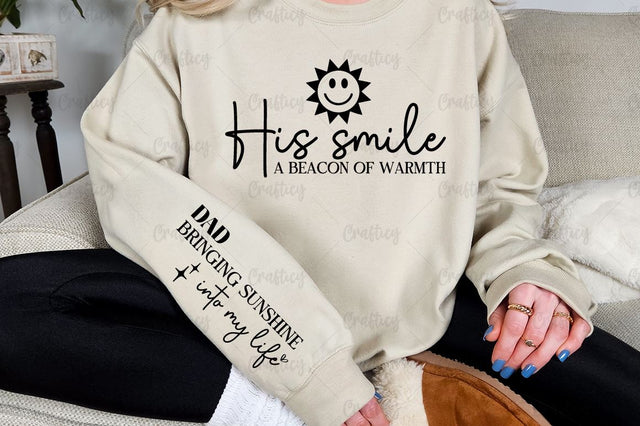 His smile a beacon of warmth Sleeve SVG Design SVG Designangry 