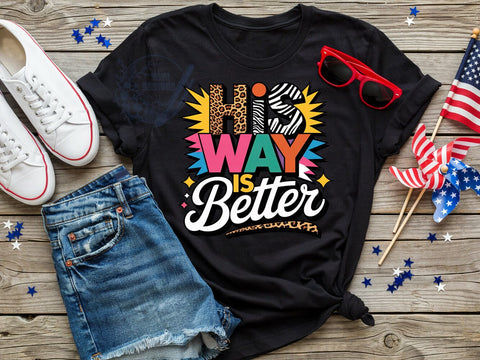 His Way Better T-Shirt PNG, Faith Collage, Christian Shirt, Colorful Patchwork, Sublimation PNG, Inspirational Design, Religious Apparel Sublimation ToriDesigns 