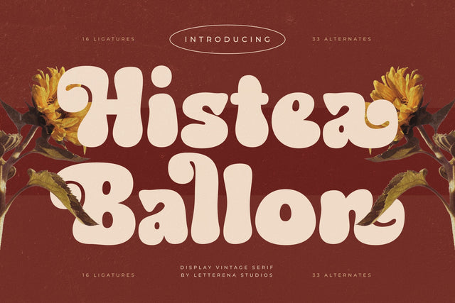 Histea Ballon - Display Vintage Serif Font Letterena Studios 