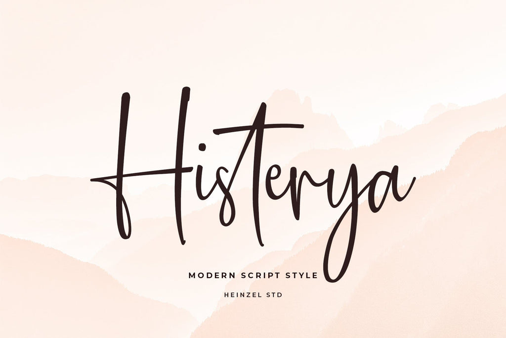 Henz Script Histerya - Modern Script Font - So Fontsy