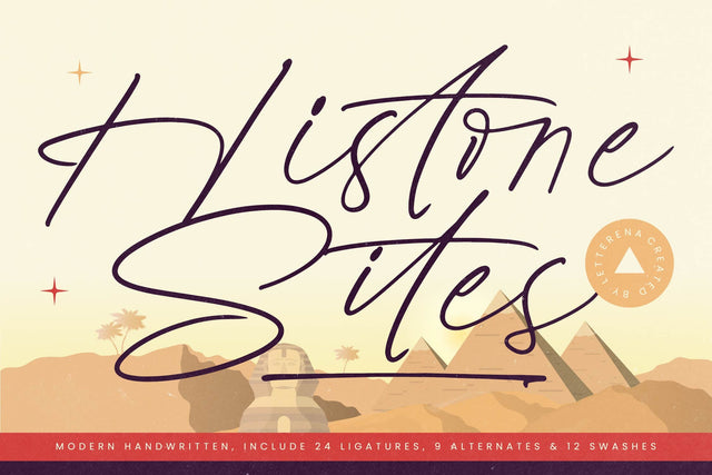 Histone Sites - Modern Handwritten Font Letterena Studios 