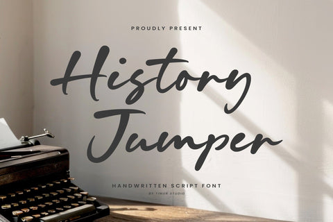 History Jumper - Handwritten Script Font Font Timur type 