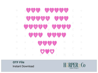 HNC Stitched Heart Valentine's Love SVG HarperNCo 