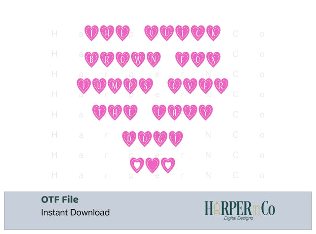 HNC Stitched Heart Valentine's Love SVG HarperNCo 